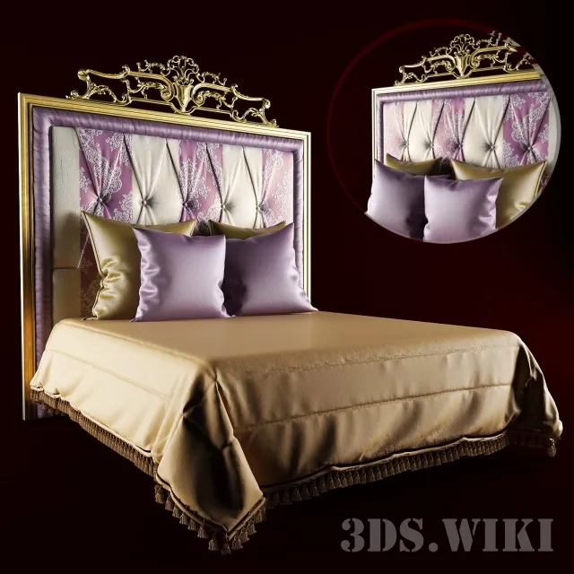 furniture - Meroni bed Lifestyle collection 3D Model