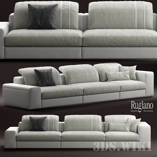furniture - Miami sofa by Rugiano 3D Model