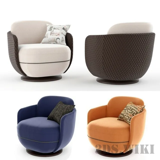 furniture - Miles Lounge armchair 3D Model