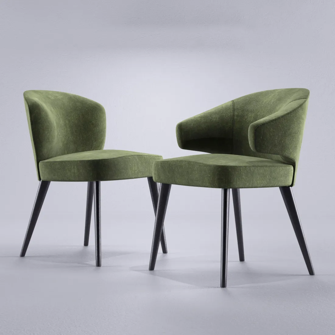 furniture - Minotti Aston chairs 03 3D Model