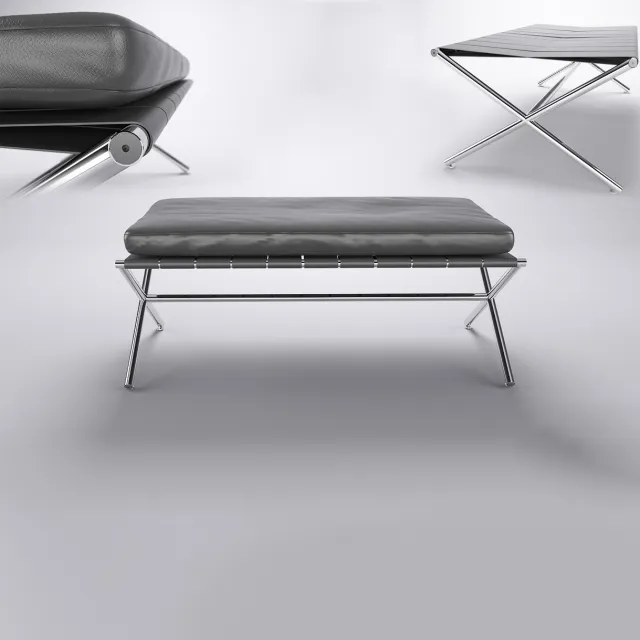 furniture - Minotti Bench by Designer Rodolfo Dordoni 3D Model