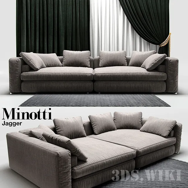 furniture - Minotti Jagger Sofa 3D Model