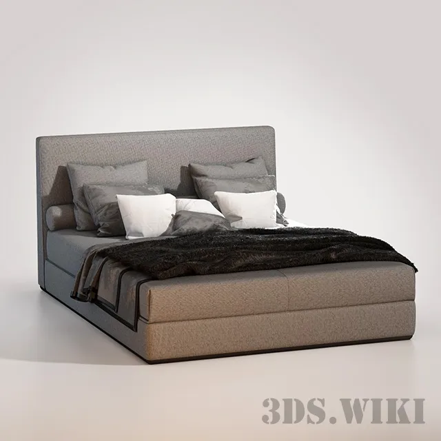 furniture - Minotti Powell Bed 3D Model