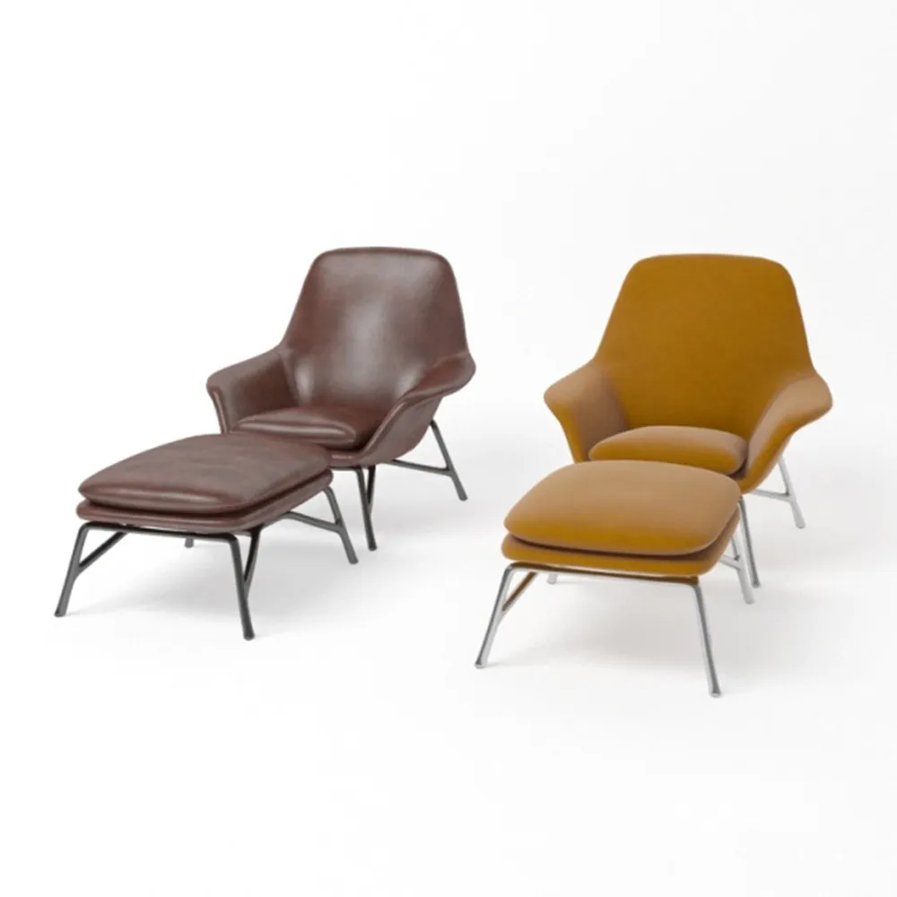 furniture - Minotti Prince Armchair and Stand Chair/ chair for legs 3D Model