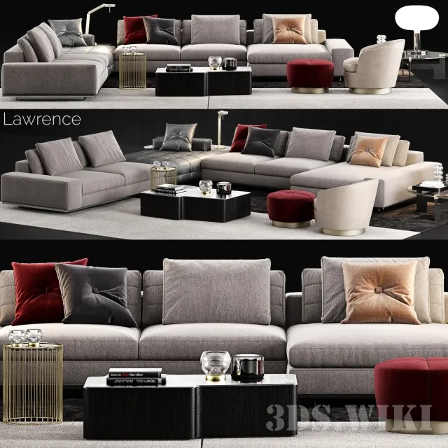 furniture - Minotti Sofa 3D Model