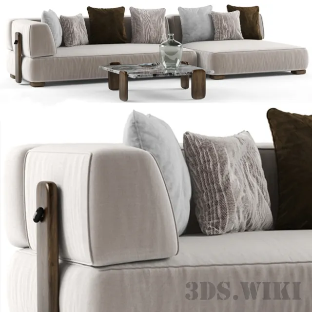 furniture - Minotti sofa 3D Model