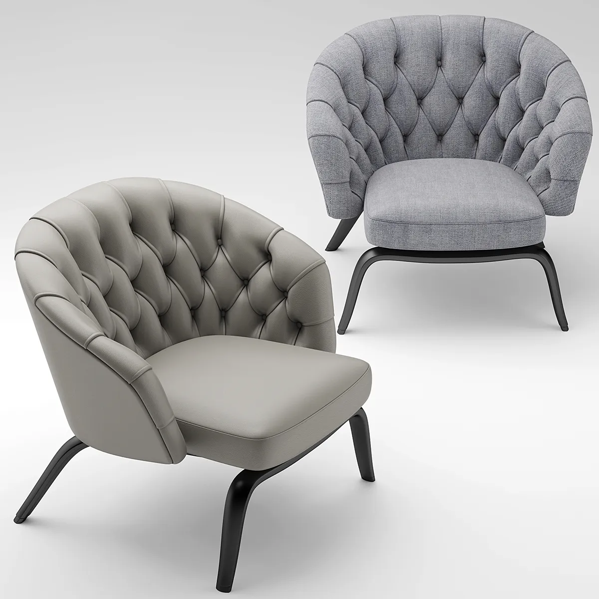 furniture - Minotti Winston chairs 02 3D Model