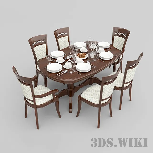furniture - Mobilia Dining table Sorrento 3D Model