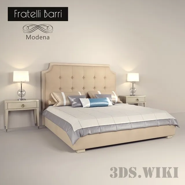 furniture - Modena Bed - Fratelli Barri 3D Model