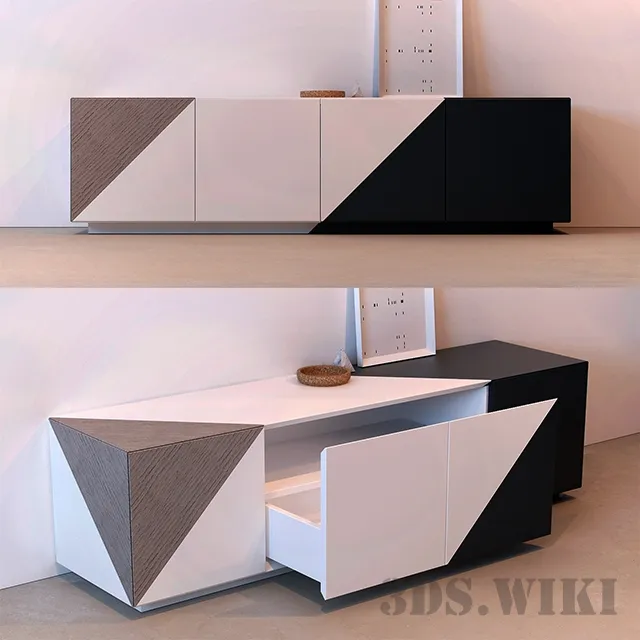 furniture - Modern beautiful chest of drawers - sideboard 3D Model