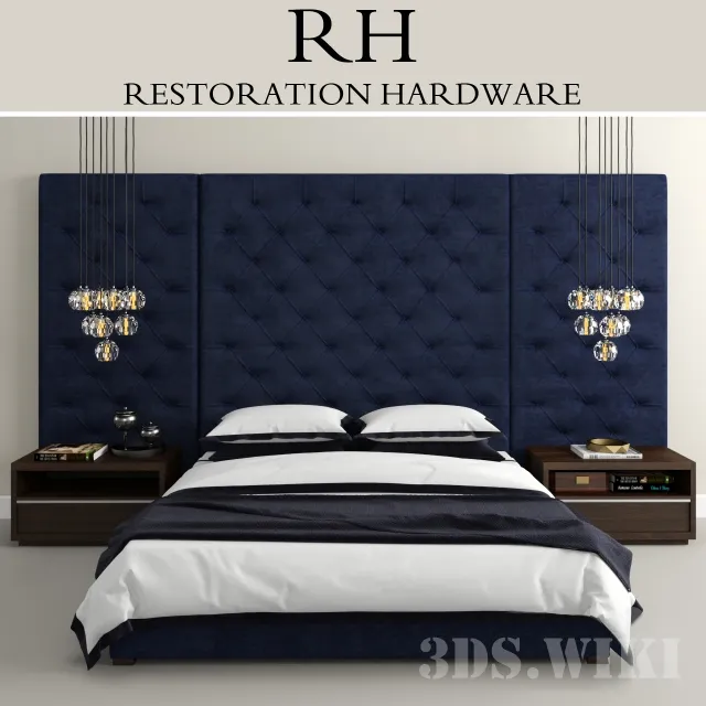 furniture - Modern Bed Restoration Hardware 3D Model