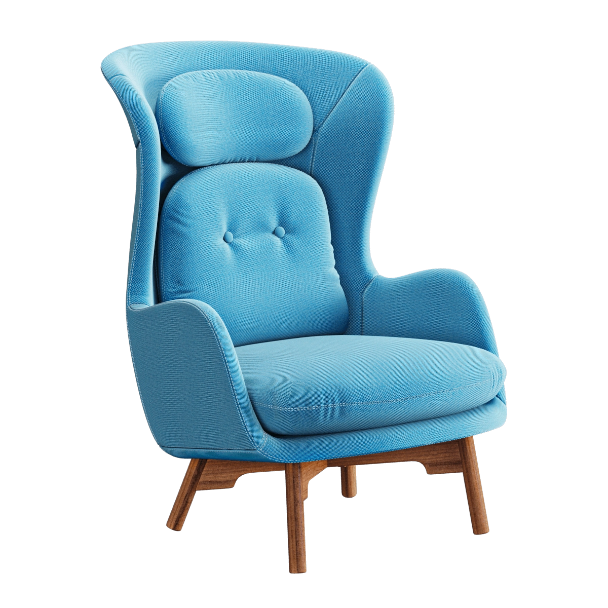 furniture - Modern blue armchair 3D Model