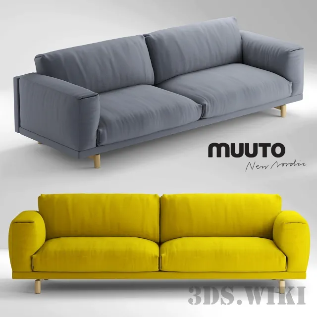 furniture - Modern rest sofa 3D Model
