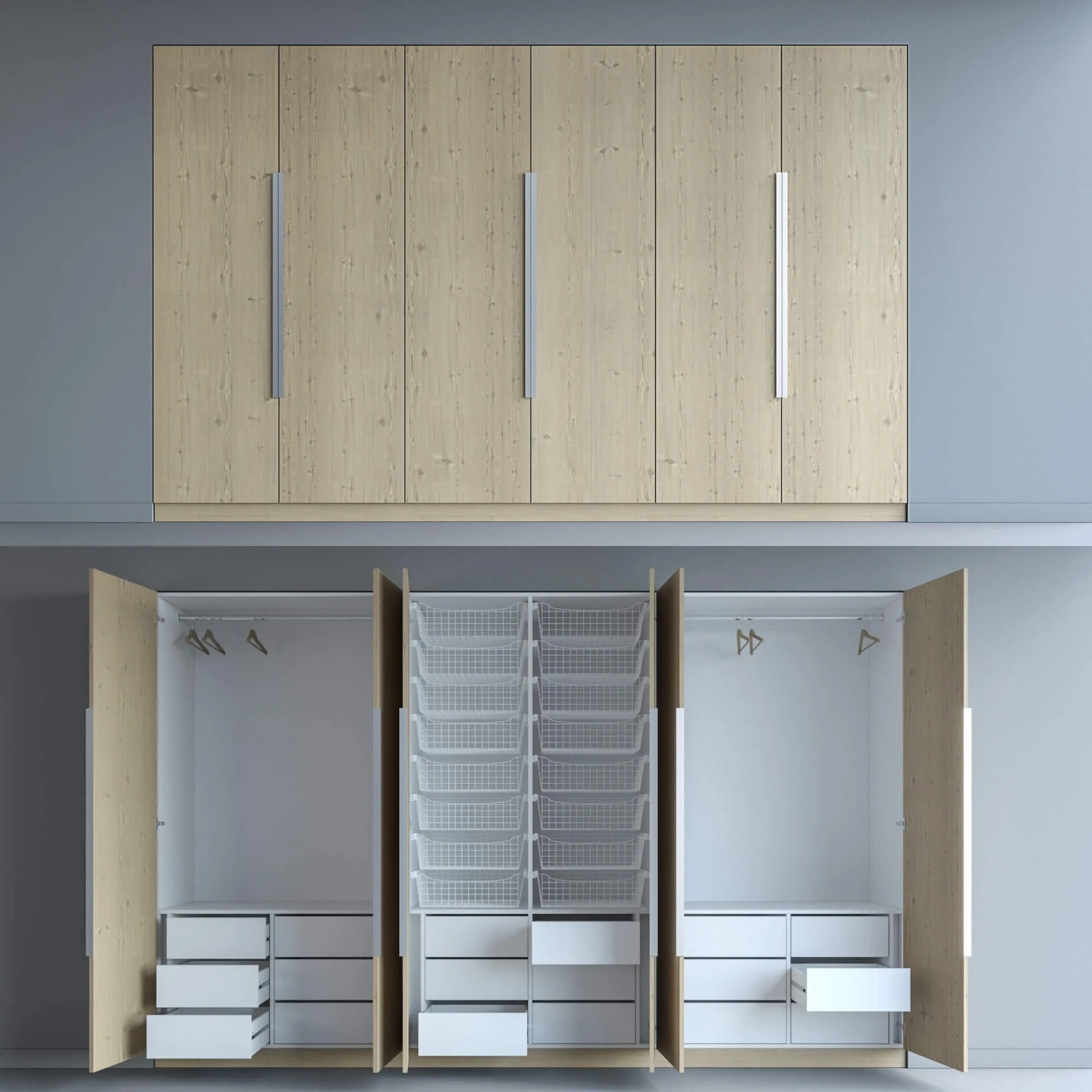 furniture - Modern wardrobe 7 3D Model