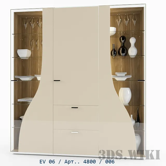 furniture - Modern wardrobe in different versions 3D Model