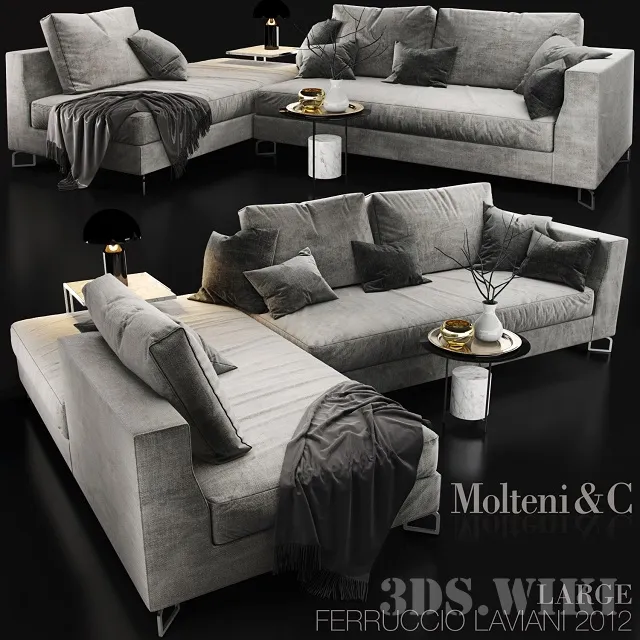 furniture - Modular Sofa Ferruccio Laviani - Molteni & C 3D Model