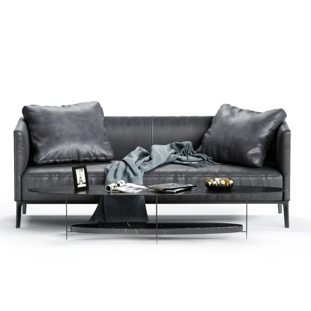 furniture - Molteni and C Camden Low Backrest sofa 3D Model