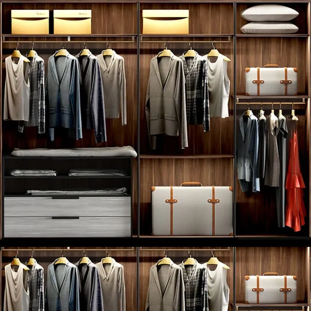 furniture - Molteni & C. Gliss Master clothes and wardrobe 3D Model