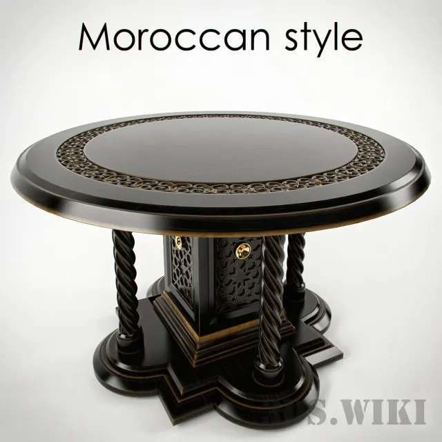 furniture - Moroccan style coffee table 3D Model