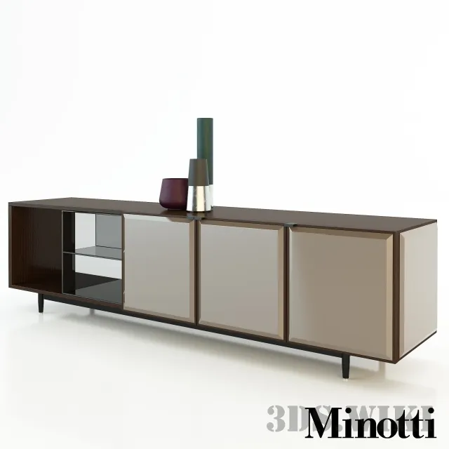 furniture - Morrison by Minotti Console 3D Model