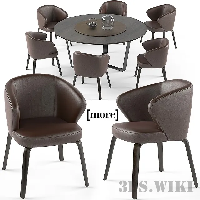 furniture - Mudi armchair with table 3D Model