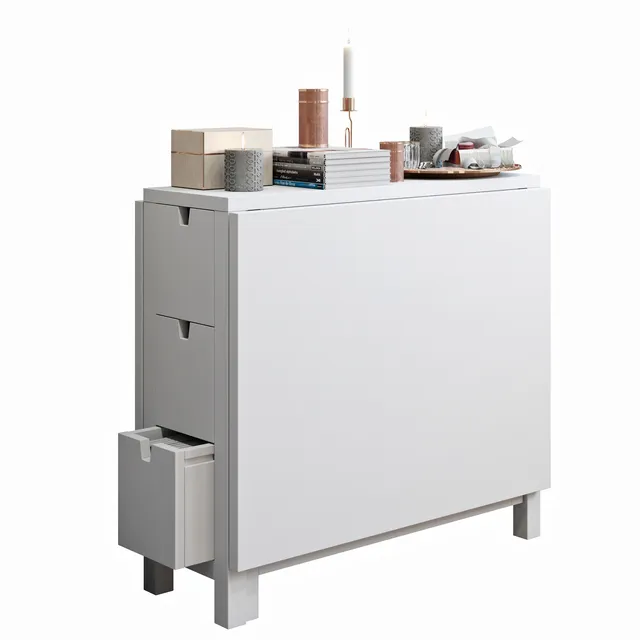 furniture - Narrow chest of drawer 004 3D Model