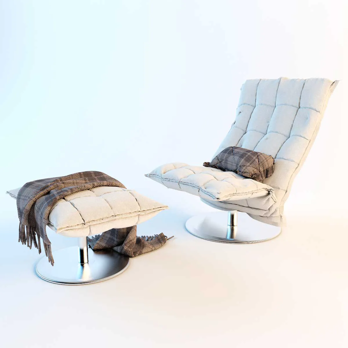 furniture - Narrow swivel armchair 3D Model
