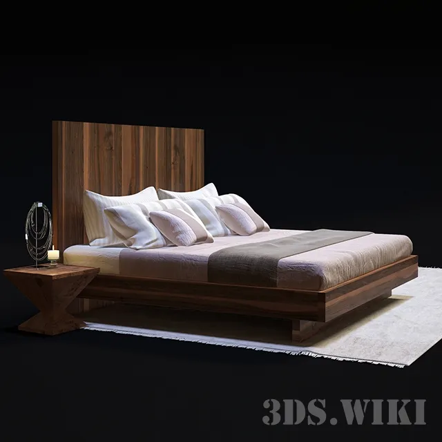 furniture - Natura Riva 1920 bed (Italy) 3D Model