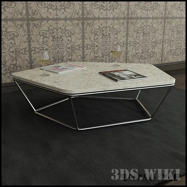 furniture - Natuzzi Chocolat coffee table 3D Model