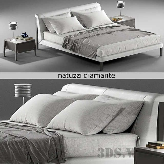 furniture - Natuzzi Diamante bed 3D Model