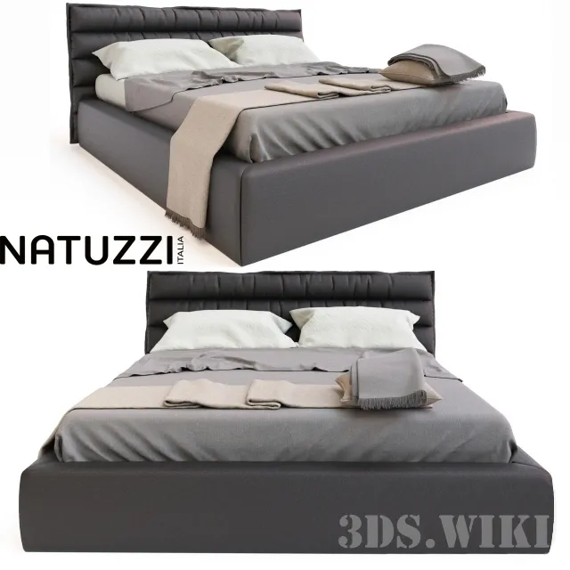 furniture - Natuzzi Onda Scanline bed 3D Model