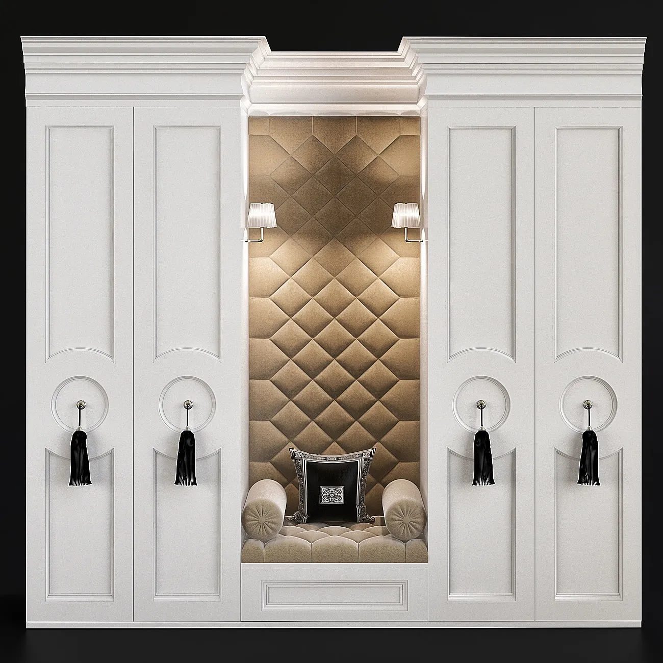 furniture - Neoclassical Style Wardrobes 3D Model