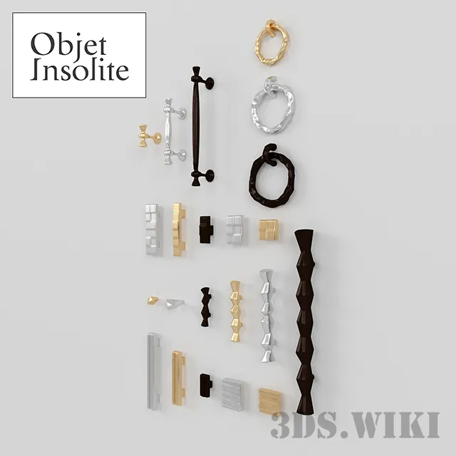 furniture - Objet Insolite pens (5 types 3 colors) 3D Model