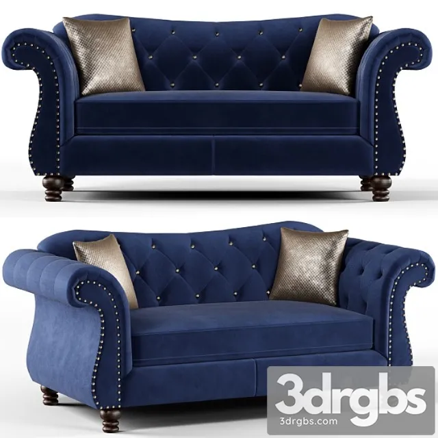 Furniture of america sharon tufted fabric loveseat