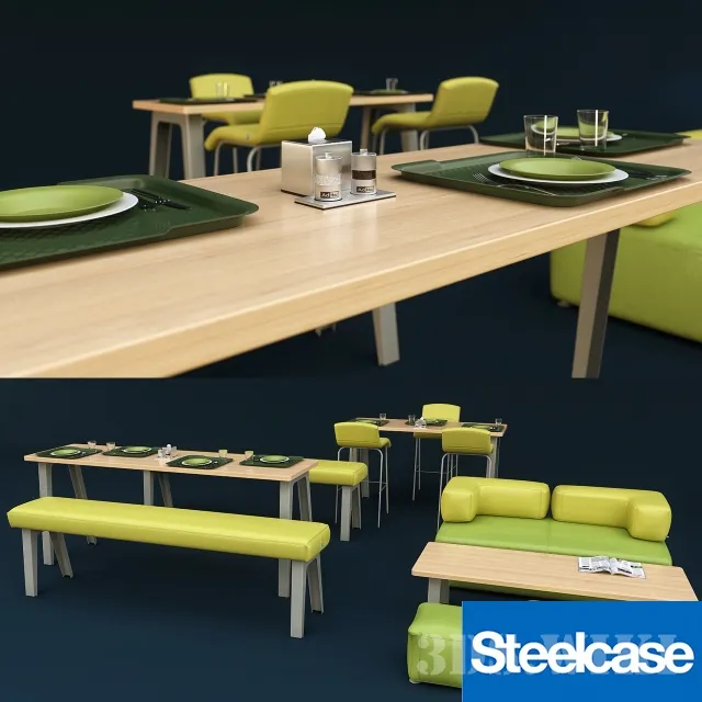furniture - Office furniture - dining room Steelcase 3D Model