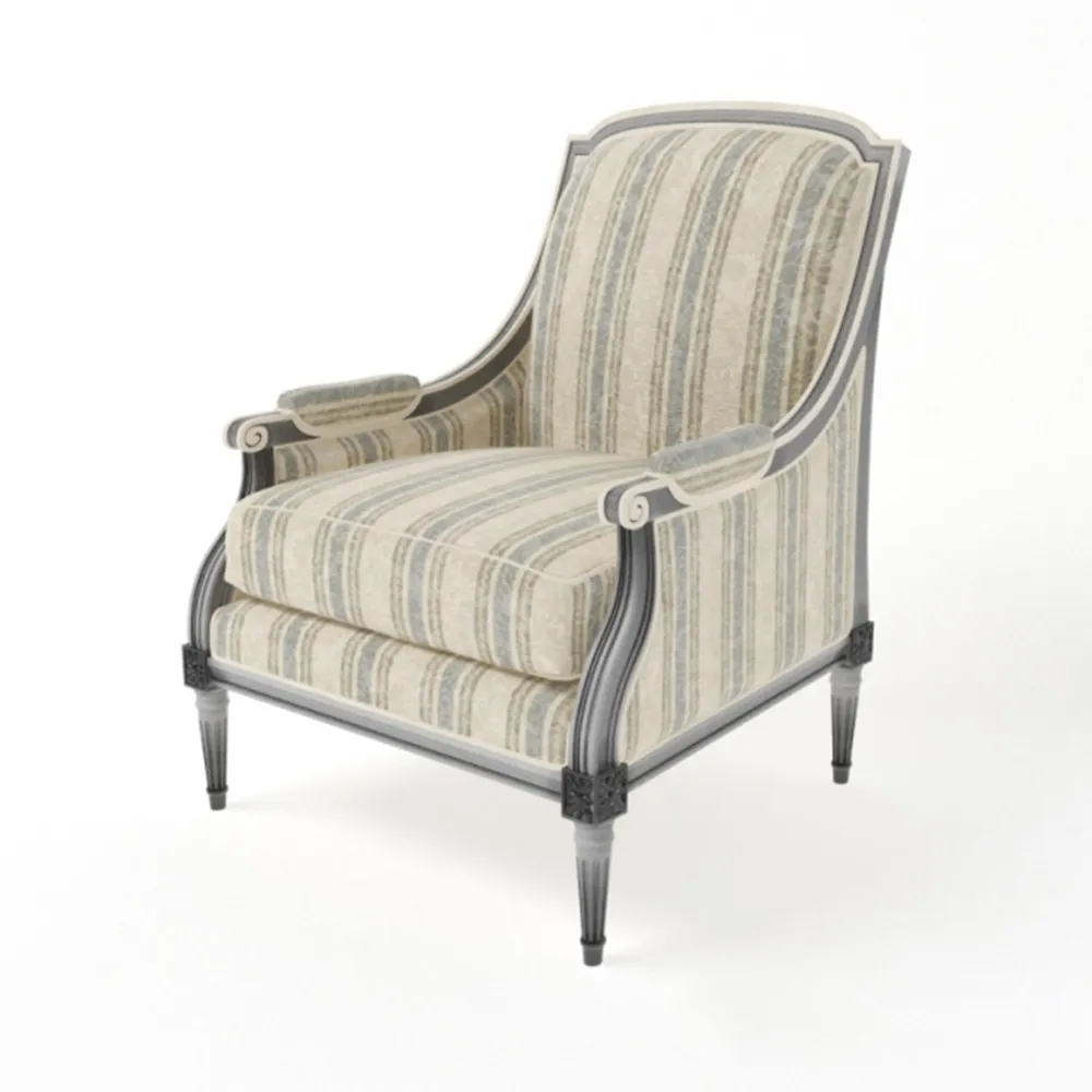 furniture - Old armchair in classic style 3D Model