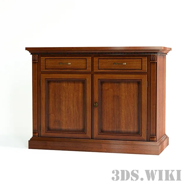 furniture - Old classic chest of drawers 3D Model