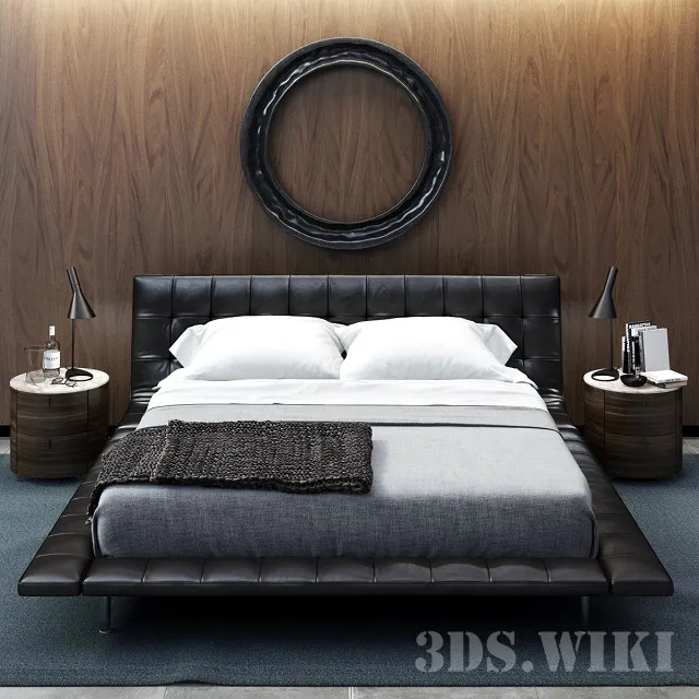 furniture - Onda Poliform bed 3D Model