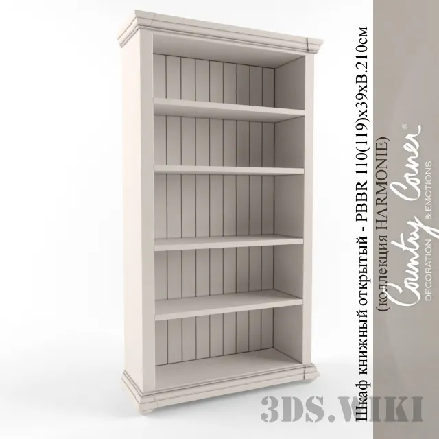 furniture - Open Bookcase 110 Country Corner 3D Model