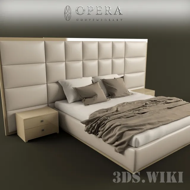 furniture - Opera bed by Angelo Cappellini 3D Model