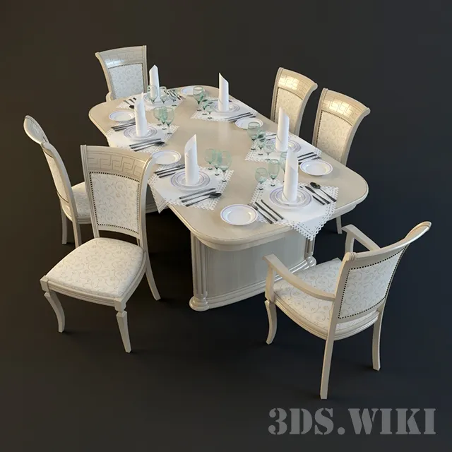 furniture - Orimex Table with Chairs 3D Model