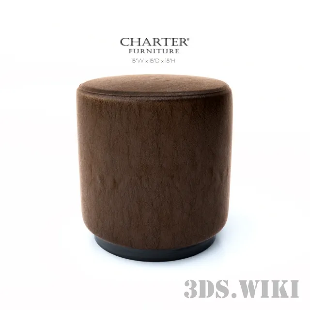 furniture - Ottoman Charter Furniture Dylan 3D Model