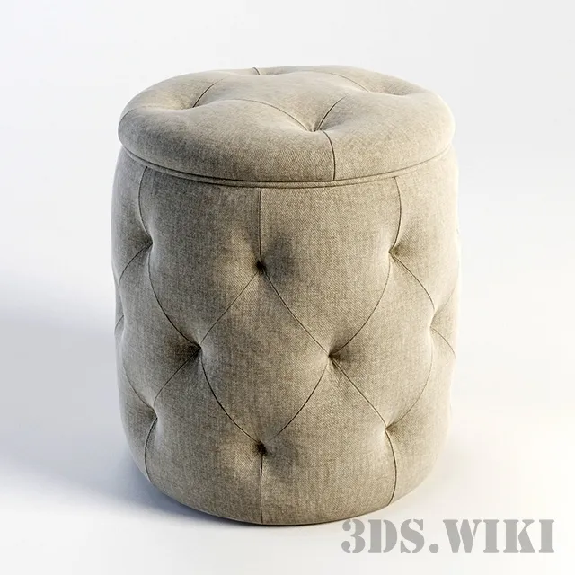 furniture - Ottoman NILS  802.007 3D Model