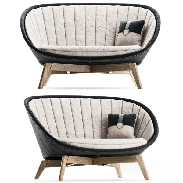 furniture - Peacock Sofa Cane Line 3D Model