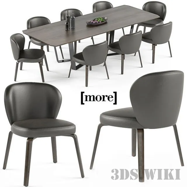furniture - Pero table set 3D Model