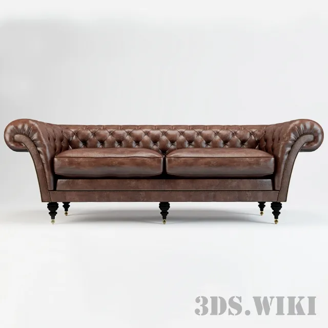 furniture - Philip Stanhope Sofa Chesterfield 3D Model