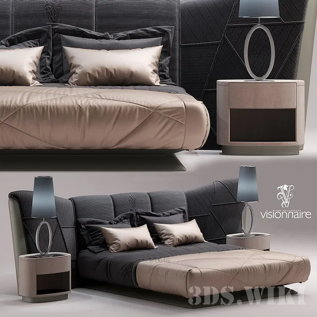 furniture - Plaza IPE Cavalli (Visionnaire) bed 3D Model