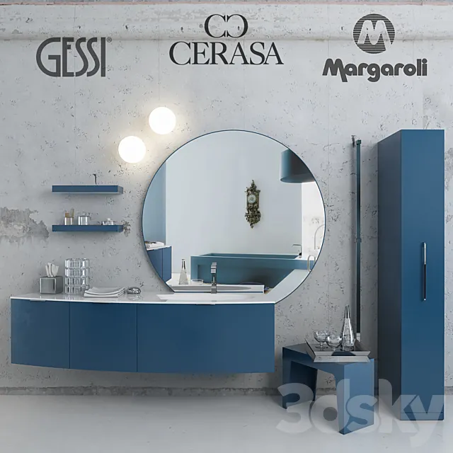 Furniture plumbing and decoration in the bathroom - Cerasa - Maori 3D Model