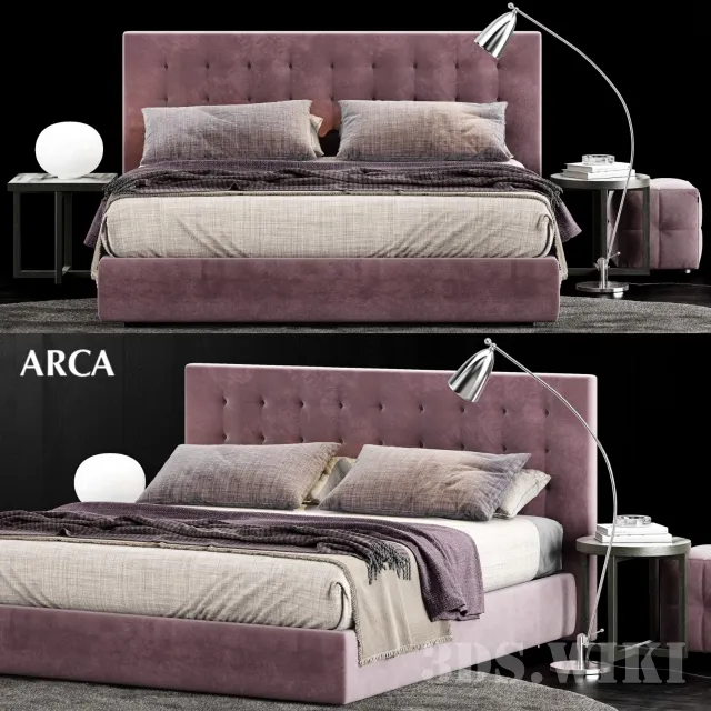 furniture - Poliform Arca Bed 3D model 3D Model