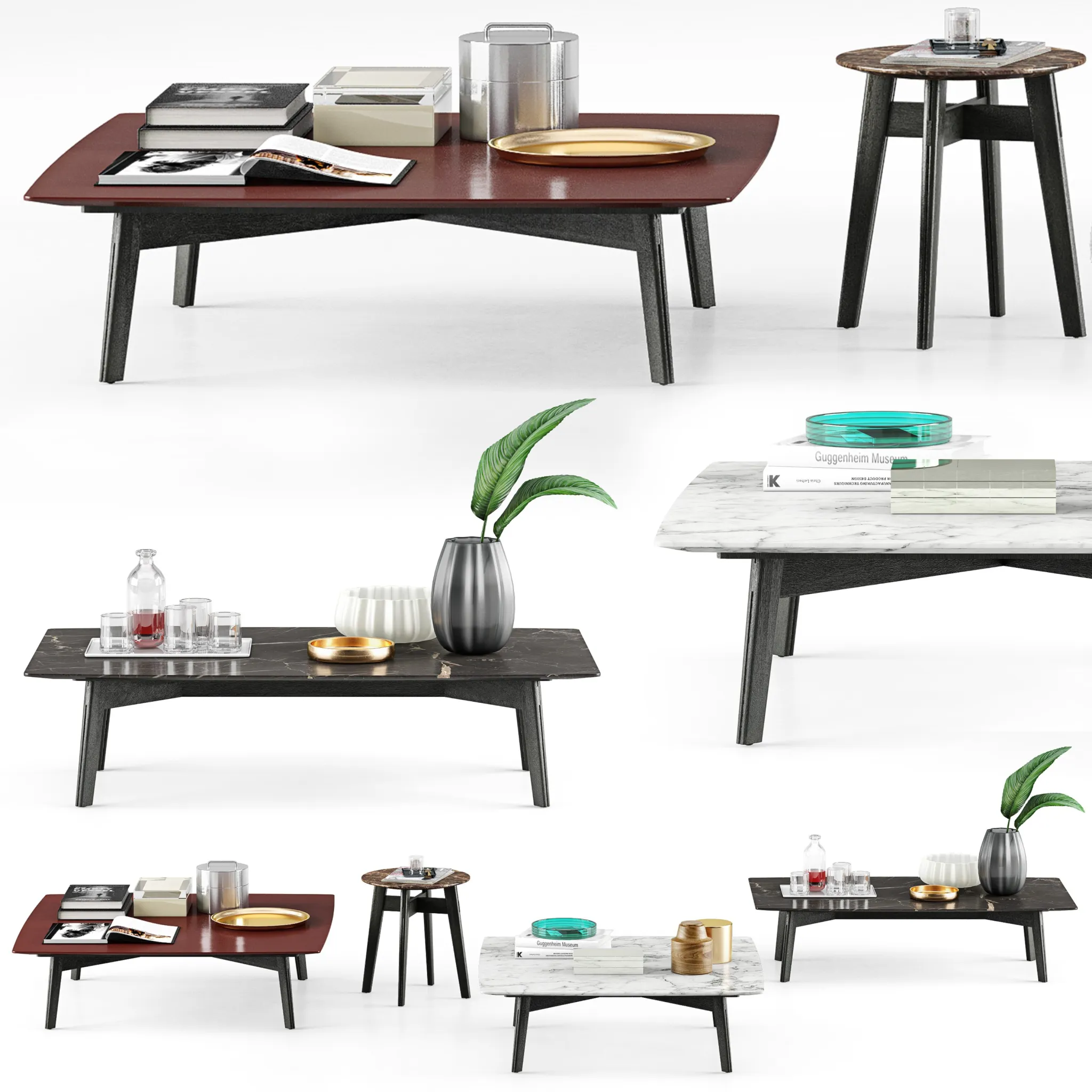 furniture - Poliform Bigger coffee tables 3D Model